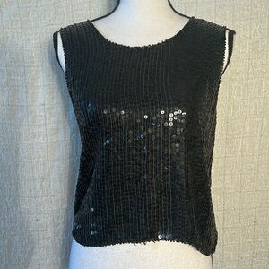 Vintage Shimmer N.Y.C. Sequin Silk Top